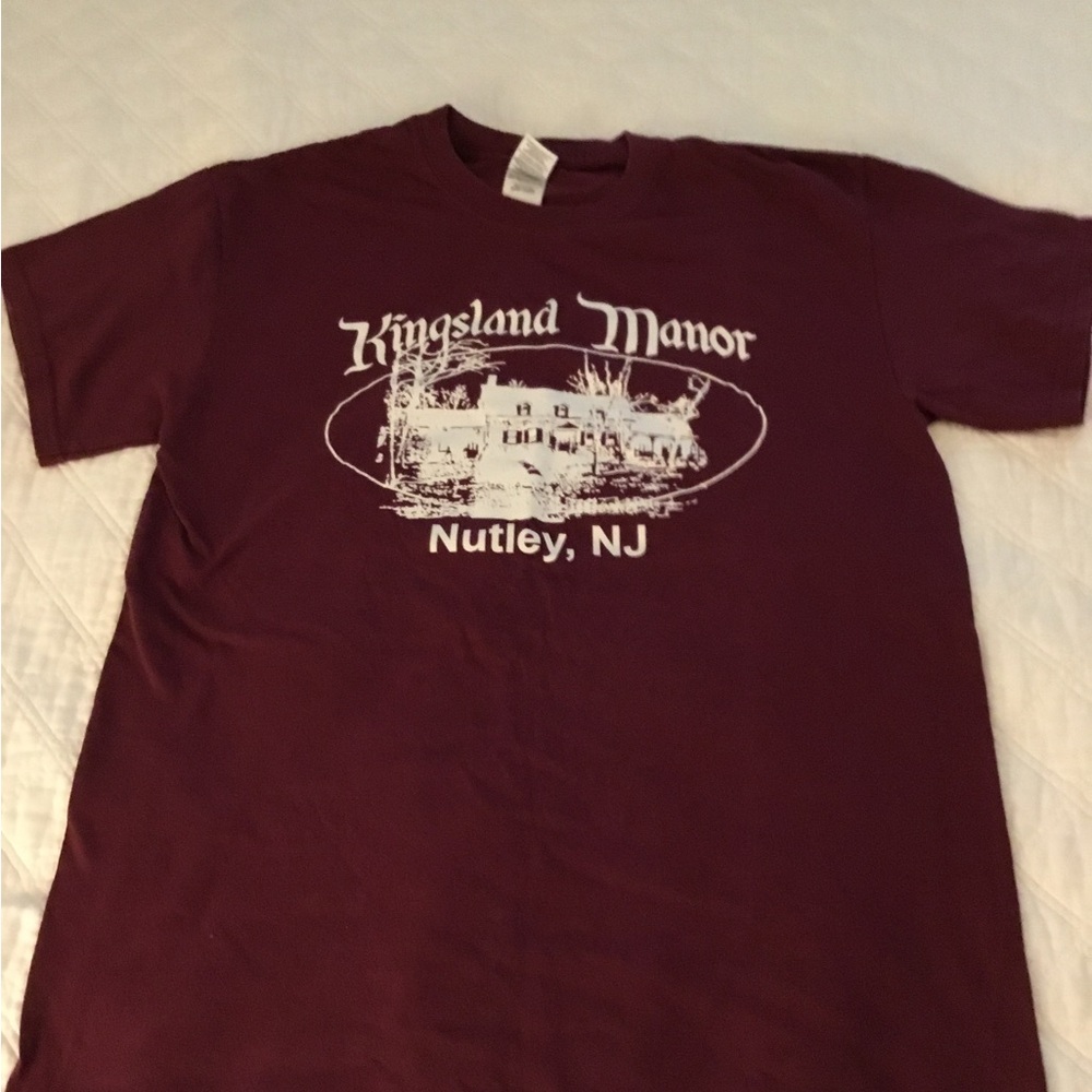 Kingsland Manor, Nutley, NJ  Maroon Crewneck T‑Shirt